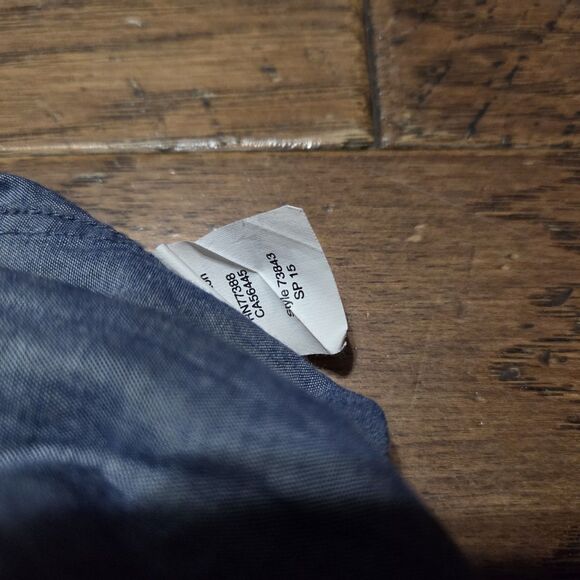 J.Crew Shirt Mens Large Blue Chambray Casual Work Pocket Button Down - Picture 5 of 8